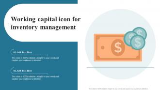 Working Capital Icon For Inventory Management