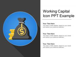 Working capital icon ppt example