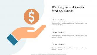 Working Capital Icon To Fund Operations