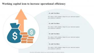 Working Capital Icon To Increase Operational Efficiency
