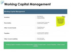 Working capital management inventory ppt powerpoint presentation icon example