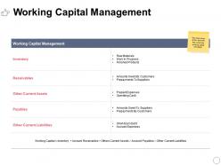 Working capital management ppt powerpoint presentation topics