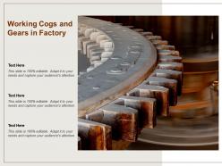 Working cogs and gears in factory