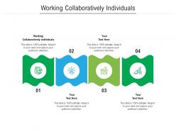 Working collaboratively individuals ppt powerpoint presentation icon design ideas cpb