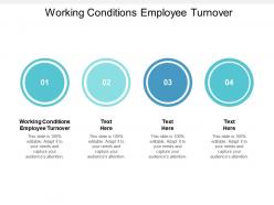 Working conditions employee turnover ppt powerpoint presentation styles ideas cpb