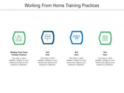 Working from home training practices ppt powerpoint presentation icon guide cpb