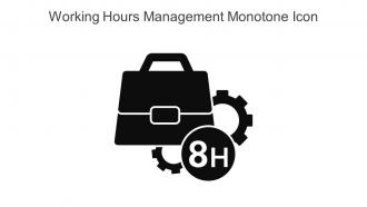 Working Hours Management Monotone Icon In Powerpoint Pptx Png And Editable Eps Format