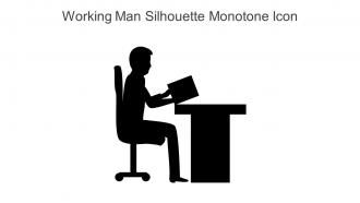 Working Man Silhouette Monotone Icon In Powerpoint Pptx Png And Editable Eps Format