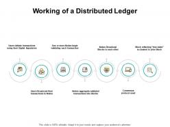 Working of a distributed ledger process ppt powerpoint presentation pictures guide