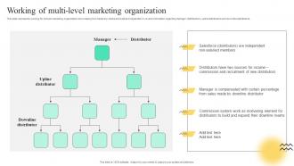 Working Of Multi Level Marketing Organization Strategies To Build Multi Level Marketing MKT SS V