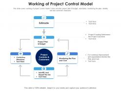 Working of project control model