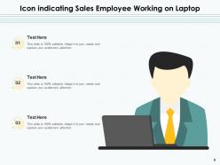 Working on laptop business analyst planning employees software development