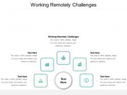 Working remotely challenges ppt powerpoint presentation pictures visual aids cpb