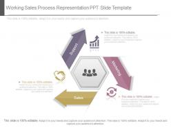 Working Sales Process Representation Ppt Slide Template