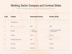Working sector compare and contrast slides