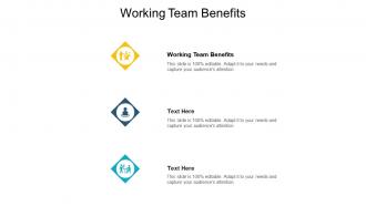 Working team benefits ppt powerpoint presentation professional graphics example cpb