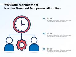 Workload management icon for time and manpower allocation