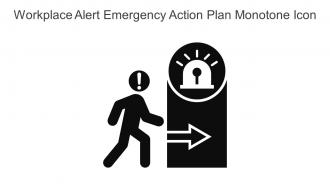Workplace Alert Emergency Action Plan Monotone Icon In Powerpoint Pptx Png And Editable Eps Format