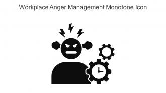 Workplace Anger Management Monotone Icon In Powerpoint Pptx Png And Editable Eps Format