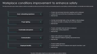 Workplace Conditions Improvement To Enhance Safety Employee Engagement Plan To Increase Staff
