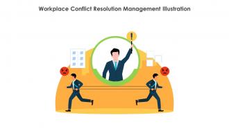 Workplace Conflict Resolution Management Illustration
