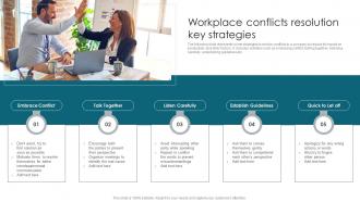 Workplace Conflicts Resolution Key Strategies