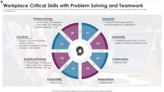 Workplace Critical Skills With Problem Solving And Teamwork