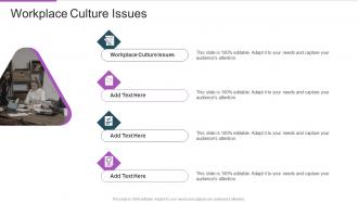 Workplace Culture Issues In Powerpoint And Google Slides Cpb
