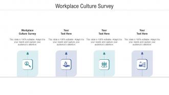 Workplace Culture Survey Ppt Powerpoint Presentation Show Infographics Cpb