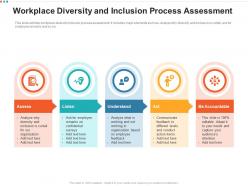 Workplace diversity and inclusion process assessment