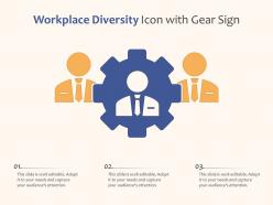 Workplace Diversity Icon With Gear Sign