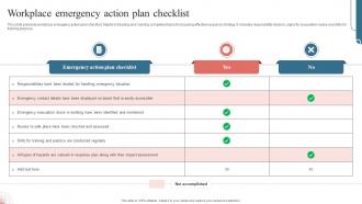 Workplace Emergency Action Plan Checklist