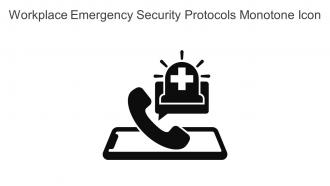 Workplace Emergency Security Protocols Monotone Icon In Powerpoint Pptx Png And Editable Eps Format