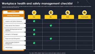 Workplace Health And Safety Management Checklist