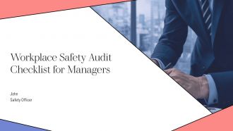 Workplace Safety Audit Checklist For Managers PPT PowerPoint AT
