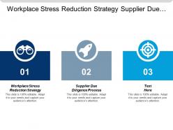 Workplace stress reduction strategy supplier due diligence process cpb