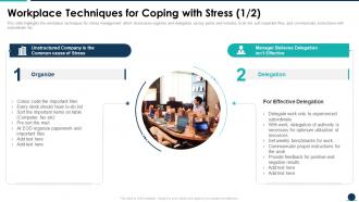 Workplace Techniques For Coping With Stress Causes And Management Of Stress