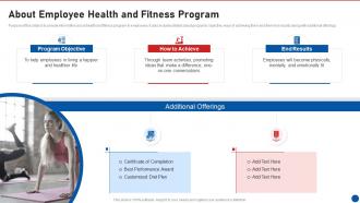 Workplace Wellness Playbook About Employee Health And Fitness Program