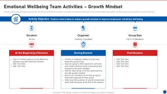 Workplace Wellness Playbook Emotional Wellbeing Team Activities Growth Mindset