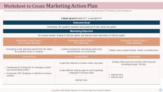Worksheet To Create Marketing Action Plan Ecommerce Advertising Platforms In Marketing