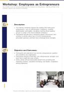 Workshop Employees As Entrepreneurs One Pager Sample Example Document