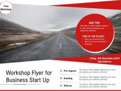 Workshop flyer for business start up