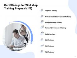 Workshop training proposal powerpoint presentation slides