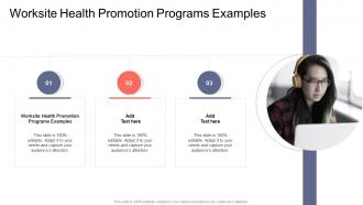 Worksite Health Promotion Programs Examples In Powerpoint And Google Slides Cpb