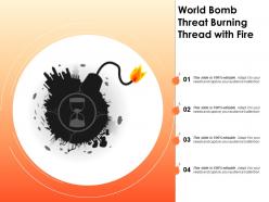 World Bomb Threat Burning Thread With Fire
