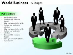 World business diagram 5 stages 19