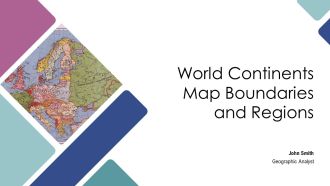 World Continents Map Boundaries And Regions PPT Mockup AT