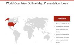 World countries outline map presentation ideas