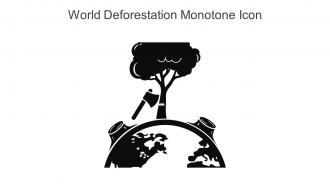 World Deforestation Monotone Icon In Powerpoint Pptx Png And Editable Eps Format