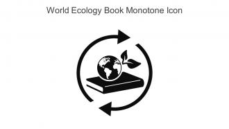 World Ecology Book Monotone Icon In Powerpoint Pptx Png And Editable Eps Format